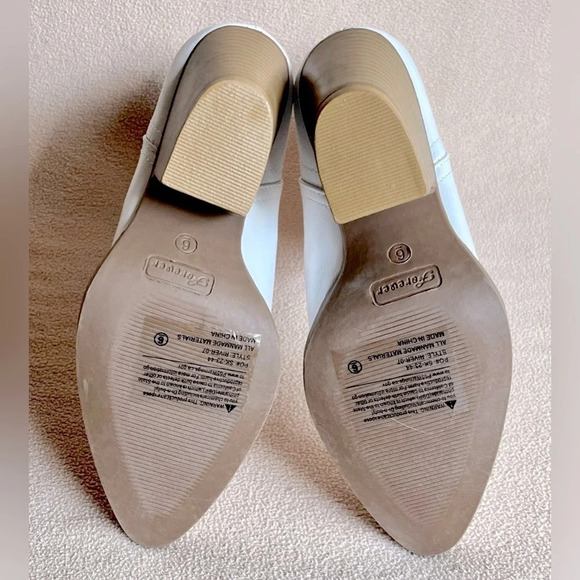 White Vegan Leather Western Booties NEW-Cowboy-Cowgirl-Faux-Heeled-Country-Boho - Picture 5 of 5